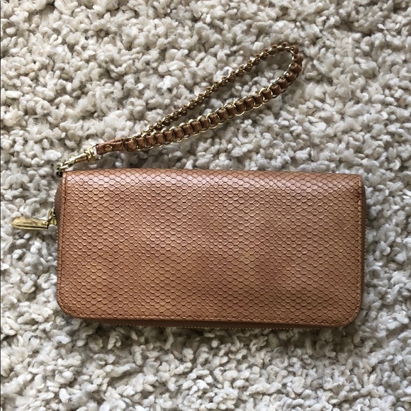 Cute Tan Clutch Wristlet - Picture 2 of 6